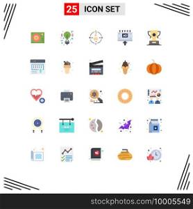 25 Creative Icons Modern Signs and Symbols of trophy, board, lighting, advertising, experiance Editable Vector Design Elements