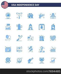 25 Creative USA Icons Modern Independence Signs and 4th July Symbols of police sign  police  american  building  army Editable USA Day Vector Design Elements