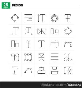 25 Design icon set. vector background