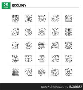 25 Ecology icon set. vector background