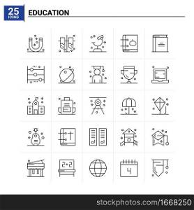 25 Education icon set. vector background