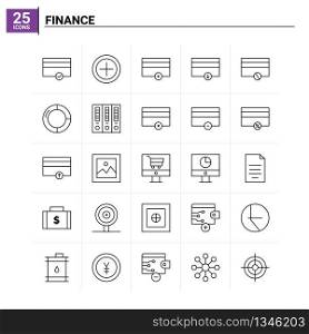 25 Finance icon set. vector background