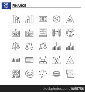 25 Finance icon set. vector background
