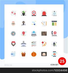 25 Flat Color concept for Websites Mobile and Apps christmas, health, location, form, disease Editable Vector Design Elements