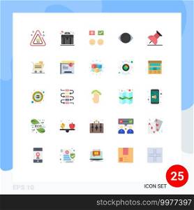 25 Flat Color concept for Websites Mobile and Apps pin, vision, happy, human, eye Editable Vector Design Elements