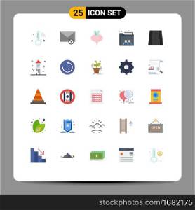 25 Flat Color concept for Websites Mobile and Apps road, folder, spam, file, web Editable Vector Design Elements
