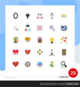 25 Flat Color concept for Websites Mobile and Apps tech, repair, affection, box, glass Editable Vector Design Elements