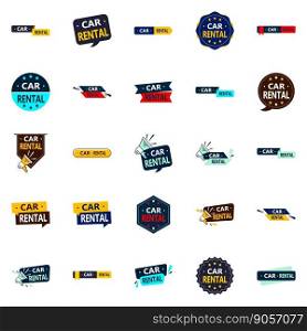 25 Fresh vector elements for a modern look in your car rental advertising