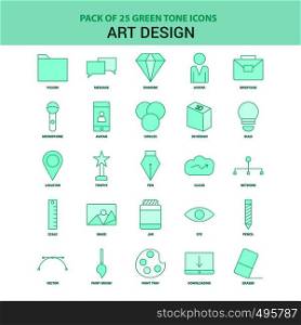 25 Green Art and Design Icon set