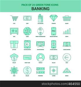 25 Green Banking Icon set