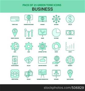 25 Green Business Icon set