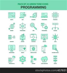 25 Green Programming Icon set