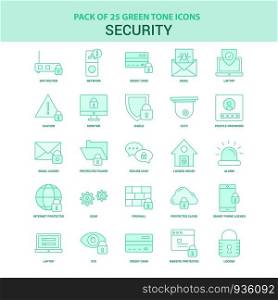 25 Green Security Icon set