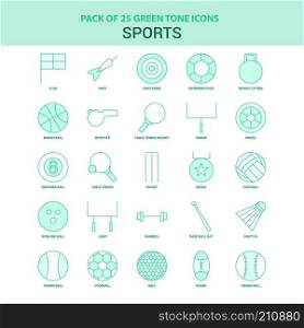 25 Green Sports Icon set