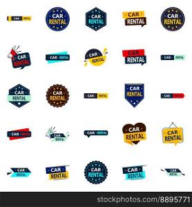 25 Modern vector elements for a fresh and updated approach in your car rental advertising