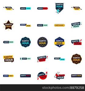 25 Professional Vector Designs in the Earth Hour Bundle Perfect for Eco Friendly Advertising