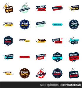 25 Professional Vector Designs in the Upload Now Bund≤Perfect for Advertising
