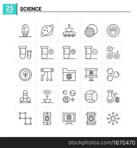 25 Science icon set. vector background