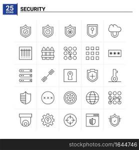 25 Security icon set. vector background