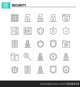 25 Security icon set. vector background