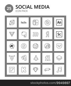 25 Social Signs and Symbols zero, creative, vuejs, meetup, scout Editable Vector Design Elements