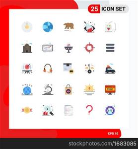 25 Thematic Vector Flat Colors and Editable Symbols of building, fun, canada, play, ghost Editable Vector Design Elements