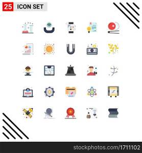 25 Thematic Vector Flat Colors and Editable Symbols of law, digital, smart, copyright, smartwatch Editable Vector Design Elements