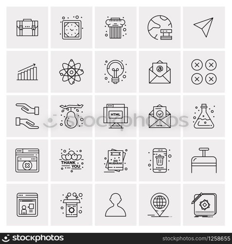 25 Universal Business Icons Vector. Creative Icon Illustration to use in web and Mobile Related project.