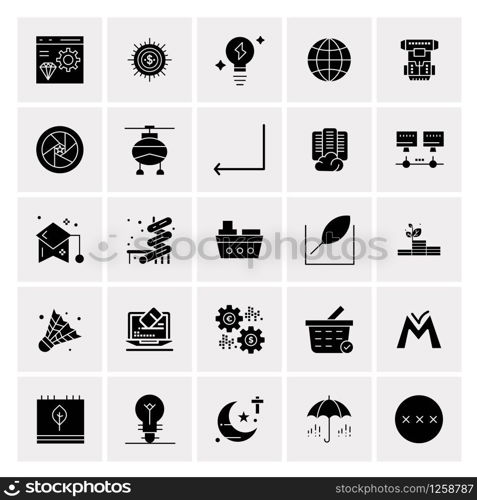 25 Universal Business Icons Vector. Creative Icon Illustration to use in web and Mobile Related project.