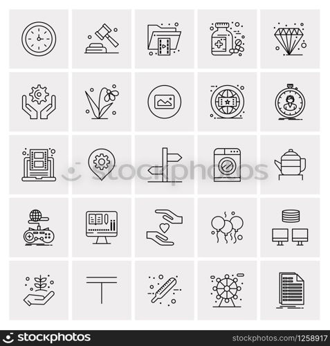 25 Universal Business Icons Vector. Creative Icon Illustration to use in web and Mobile Related project.