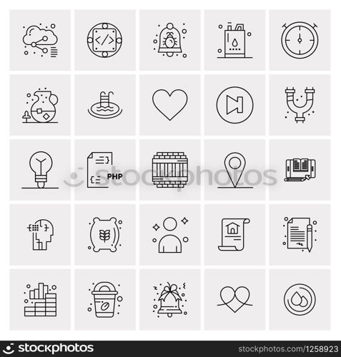 25 Universal Business Icons Vector. Creative Icon Illustration to use in web and Mobile Related project.