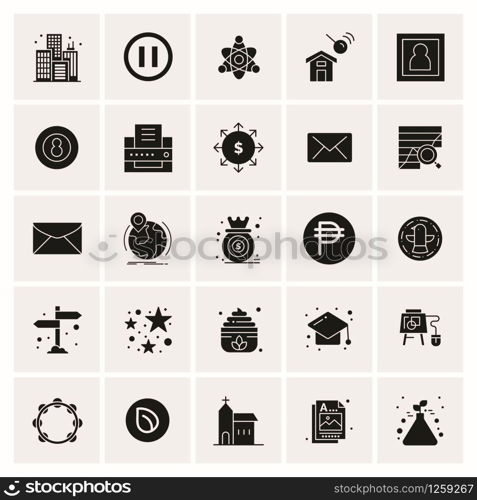 25 Universal Business Icons Vector. Creative Icon Illustration to use in web and Mobile Related project.