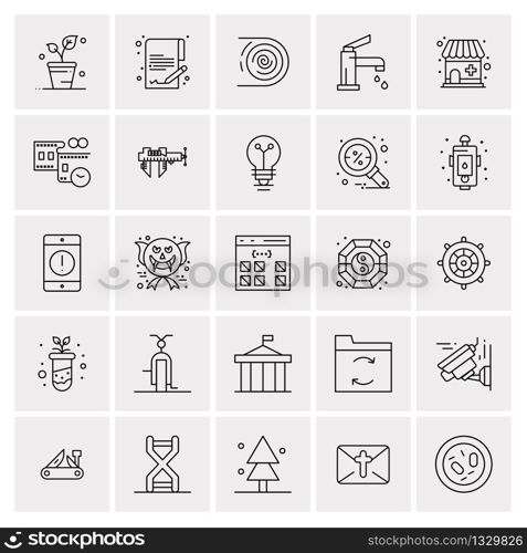 25 Universal Business Icons Vector. Creative Icon Illustration to use in web and Mobile Related project.