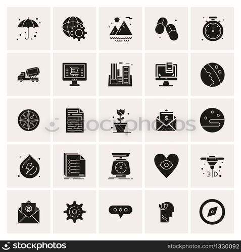 25 Universal Business Icons Vector. Creative Icon Illustration to use in web and Mobile Related project.