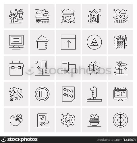 25 Universal Business Icons Vector. Creative Icon Illustration to use in web and Mobile Related project.