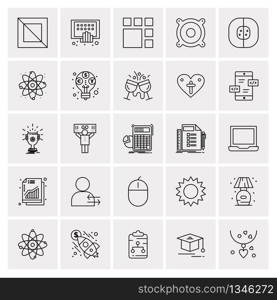 25 Universal Business Icons Vector. Creative Icon Illustration to use in web and Mobile Related project.