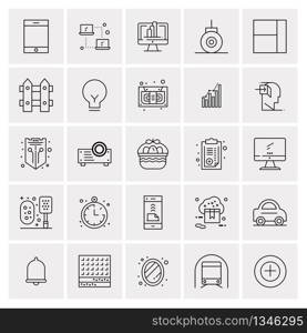 25 Universal Business Icons Vector. Creative Icon Illustration to use in web and Mobile Related project.