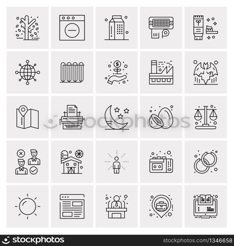 25 Universal Business Icons Vector. Creative Icon Illustration to use in web and Mobile Related project.