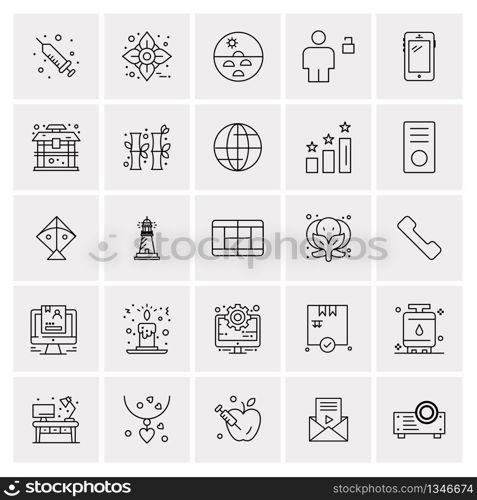 25 Universal Business Icons Vector. Creative Icon Illustration to use in web and Mobile Related project.