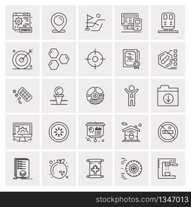 25 Universal Business Icons Vector. Creative Icon Illustration to use in web and Mobile Related project.