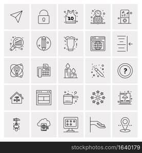 25 Universal Business Icons Vector. Creative Icon Illustration to use in web and Mobile Related project.