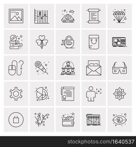 25 Universal Business Icons Vector. Creative Icon Illustration to use in web and Mobile Related project.