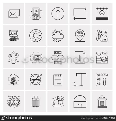 25 Universal Business Icons Vector. Creative Icon Illustration to use in web and Mobile Related project.