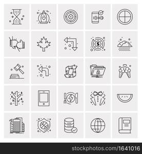 25 Universal Business Icons Vector. Creative Icon Illustration to use in web and Mobile Related project.