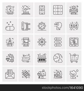 25 Universal Business Icons Vector. Creative Icon Illustration to use in web and Mobile Related project.