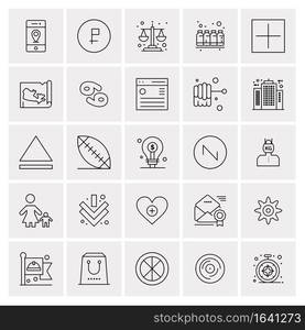 25 Universal Business Icons Vector. Creative Icon Illustration to use in web and Mobile Related project.