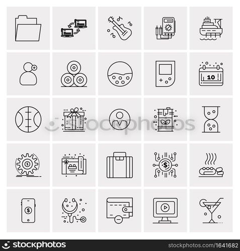 25 Universal Business Icons Vector. Creative Icon Illustration to use in web and Mobile Related project.