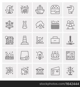 25 Universal Business Icons Vector. Creative Icon Illustration to use in web and Mobile Related project.