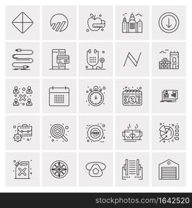 25 Universal Business Icons Vector. Creative Icon Illustration to use in web and Mobile Related project.