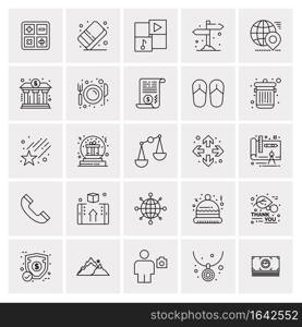 25 Universal Business Icons Vector. Creative Icon Illustration to use in web and Mobile Related project.